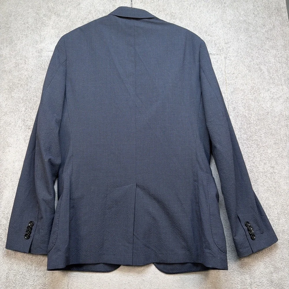 Banana Republic 38R Blazer Blue Check Wool Blend CR+ Performance‎